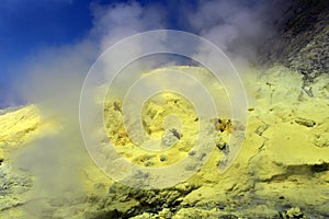 White Island/ Whakaari sulfur fumaroles,  Bay of Plenty, New Zealand