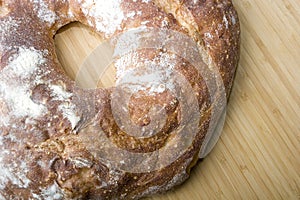 White Italian brick oven delicious baked bread