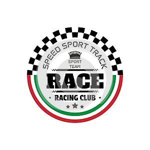 White Italy racing emblem