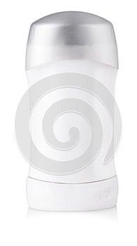 White jar with antiprespirant. Invisible dry with a special formula that helps protect the skin