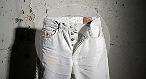 White Jean with Button Fly