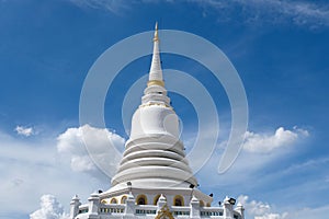 White Jedi pagoda on blue sky