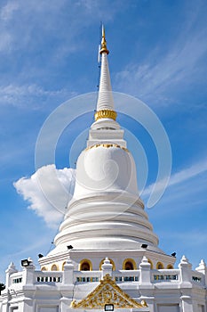 White Jedi pagoda on blue sky