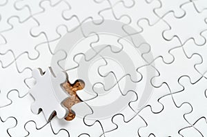 White jigsaw puzzle.