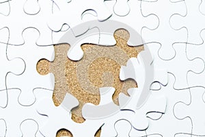 White jigsaw puzzle background