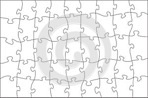 White jigsaw puzzle, vector illustration for your design