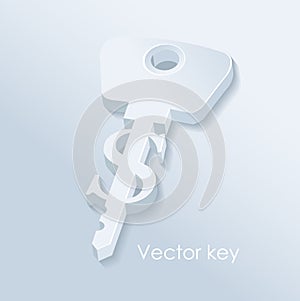 White key : vector illustration