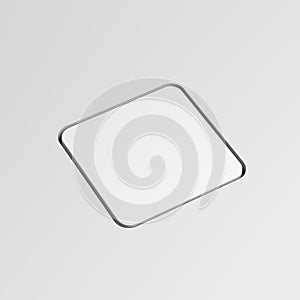 White keyboard key. Copy space. Button. Blank. Pressed.