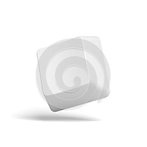 White keyboard key. Copy space. Button. Blank.