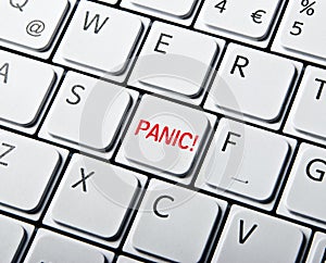 White Keyboard with Panic Button