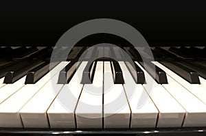 White keys of a grand piano photo