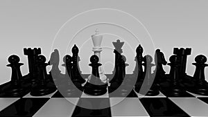 White king leading
