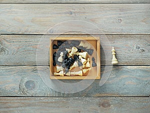 The white king outside the box