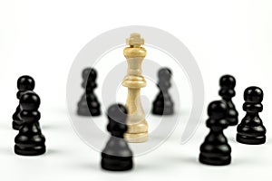 White King surrounded by Enemies