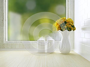 White kitchen design.