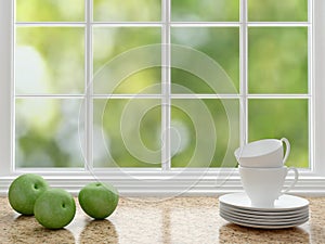 White kitchen design.