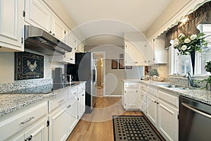 White kitchen in suburban home