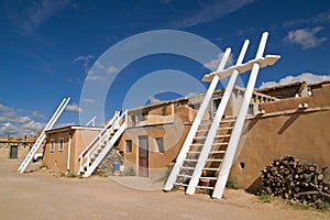 White Kiva Ladders in Pueblo