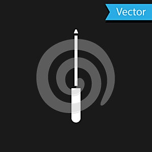 White Knife sharpener icon isolated on black background. Vector