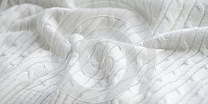 White knitted fabric background
