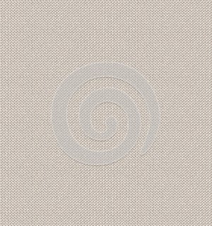 White Knitted Fabric Texture seamless background. Realistic knit vector pattern. Winter sweater christmas illustration. New Year photo