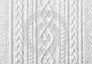 White knitted sweater background