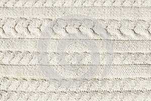 White knitted sweater background