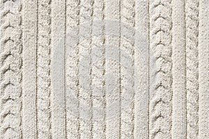 White knitted sweater background