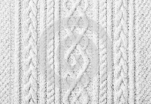 White knitted sweater background