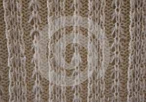 White knitting wool texture background