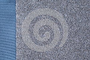 White knitting wool texture background. Close up