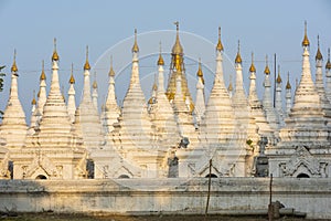 White Kuthodaw Pagoda in Myanmar