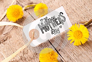 White Label, Dandelion, Calligraphy Happy Mothers Day