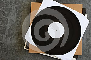 White label promo vinyl records photo