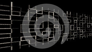 white labyrinth on a black background. cement concrete stone pattern texture structure