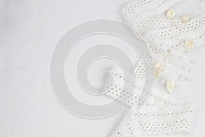White lace background for wedding