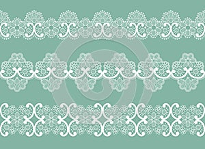 White lace borders