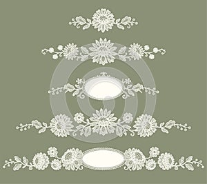 White Lace. Clip Art.