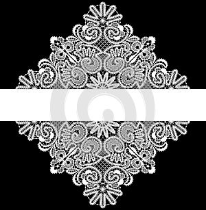 White Lace Doily. Romantic Background.