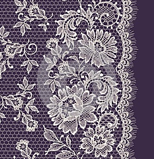 White Lace. Floral Seamless Pattern.