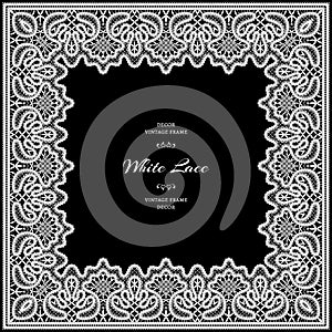 White lace frame