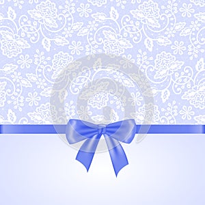 White lace and ribbon bow