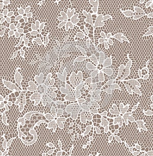 White Lace Seamless Pattern.