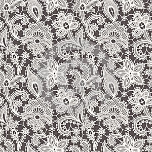 White Lace. Seamless Pattern.