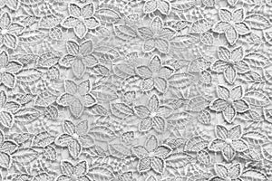 White lace with small flowers. No any trademark or restrict matter in this photo