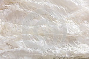 White lace wedding dress background