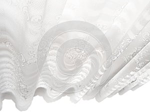 White Lace Window Blinds Abstract Pattern