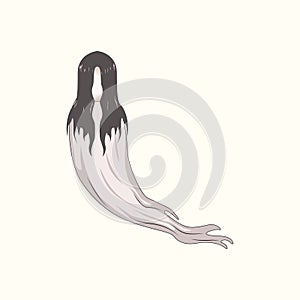 White Lady Cartoon Ghost Character