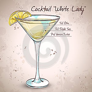 White Lady Cocktail