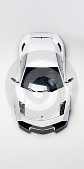 White Lamborghini Gt Ttp Desktop Wallpaper - Pinhole Photography Style photo